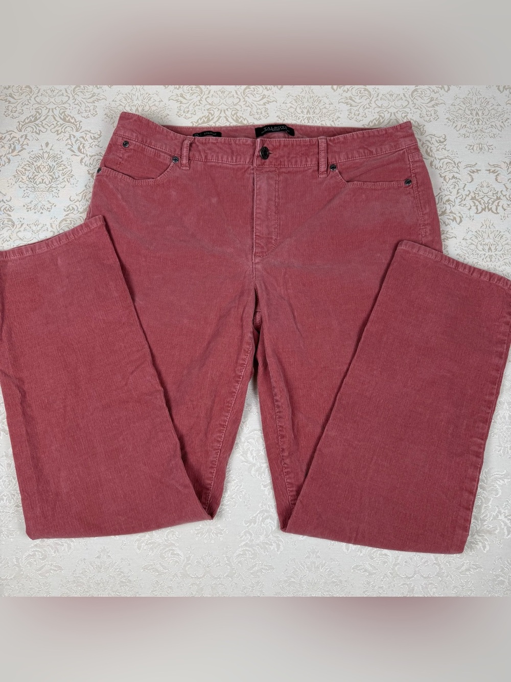 Talbots Women’s Corduroy Pants in Dusty Rose, Straight, 12P